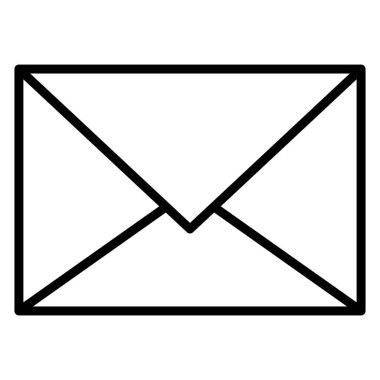 Zarf posta izole simgesi