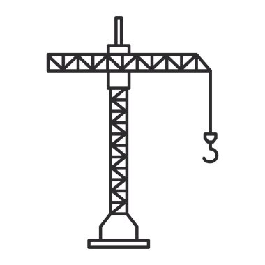 Vinç kule izole simgesi