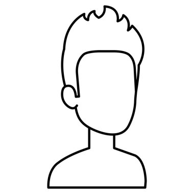 genç adam gömleksiz avatar karakter