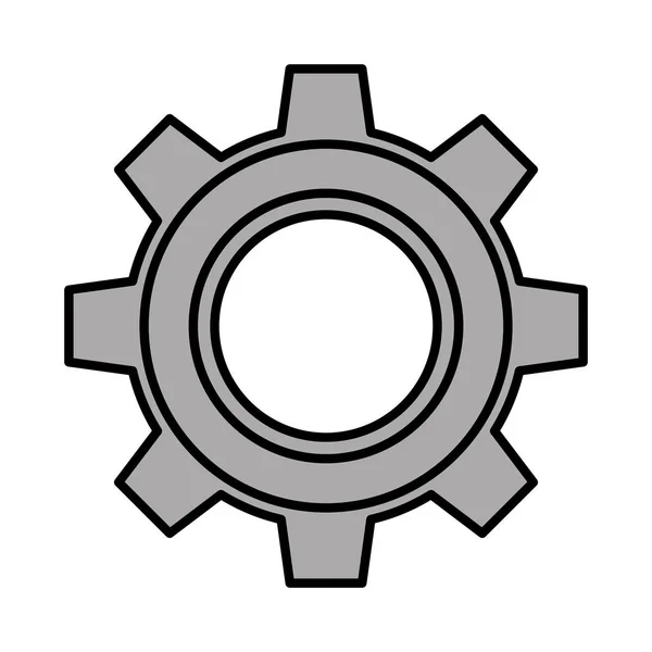 Paramètres d'engrenage icône isolée — Image vectorielle