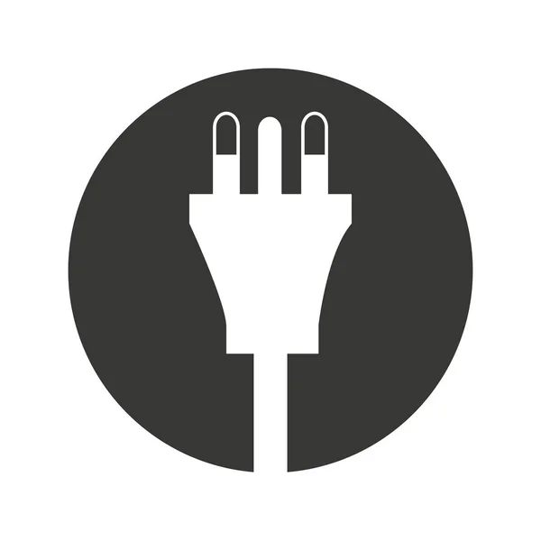 Drátěné kabelové energie ikona — Stockový vektor