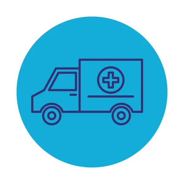 Pictogram van de medische dienst van de ambulance — Stockvector