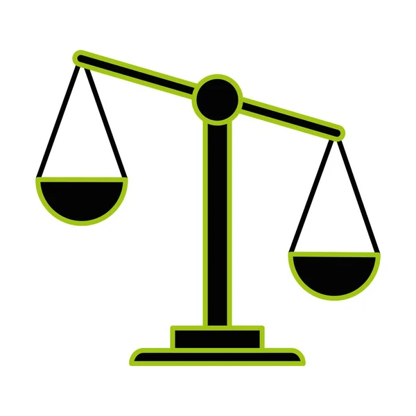 Poids balance justice icône — Image vectorielle