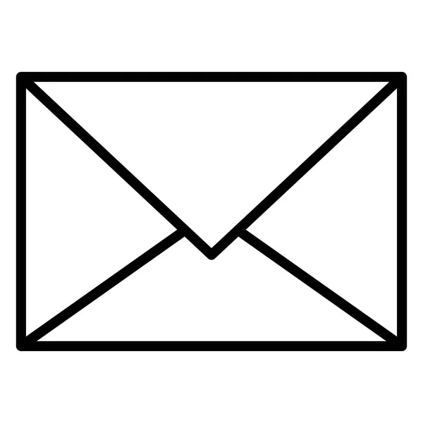 Koperty mail ikona na białym tle — Wektor stockowy