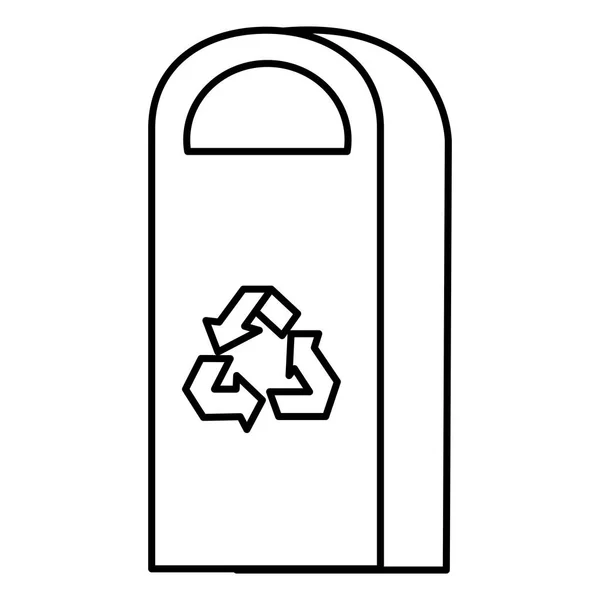 Reciclador bin pot icono — Archivo Imágenes Vectoriales