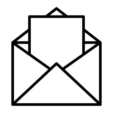 Zarf posta izole simgesi