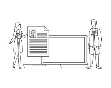 dizüstü Teletıp doktorlarla uzmanları birkaç