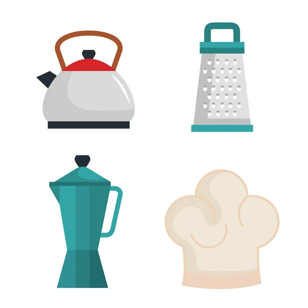 Разноцветный дизайн кухонной посуды — стоковый вектор
