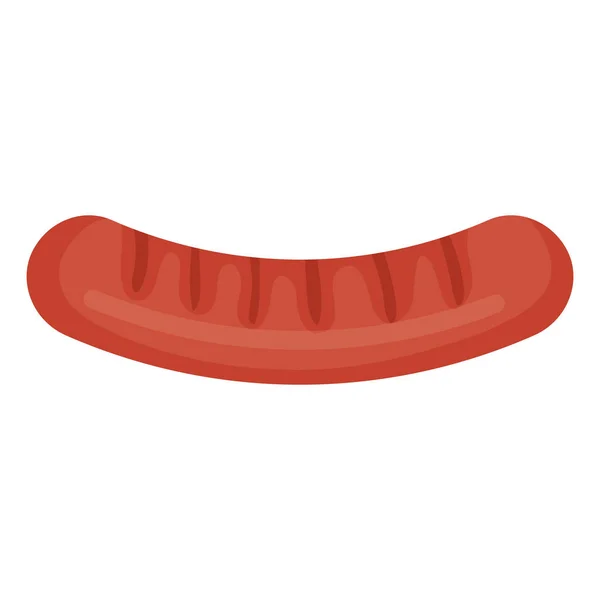 Délicieuse icône de grill de saucisse — Image vectorielle