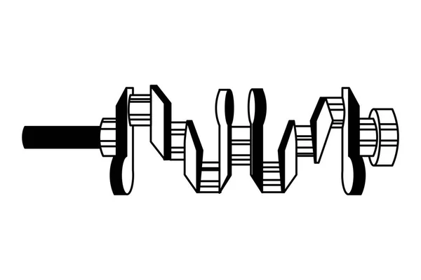 Crankshaft spare part industry automotive design image — Stock Vector