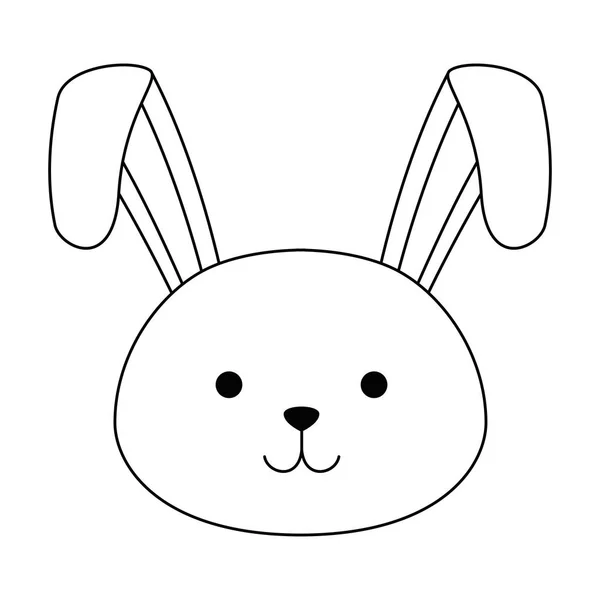 Lindo conejo cabeza Pascua celebración — Archivo Imágenes Vectoriales