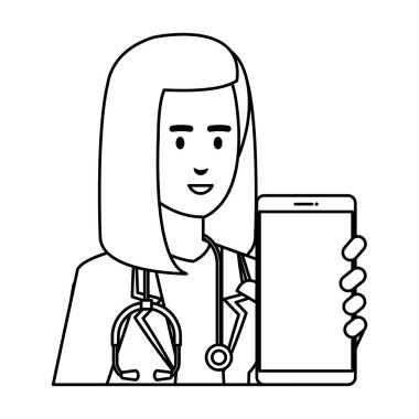 akıllı telefon Teletıp ile profesyonel kadın doktor