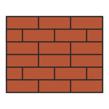 duvar tuğla izole simgesi