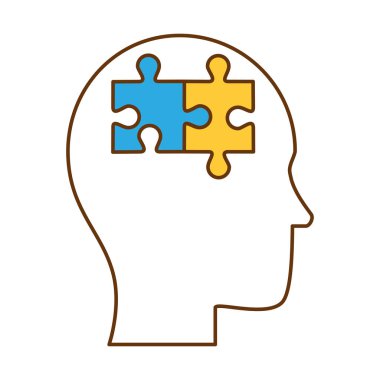 bulmaca parçaları ile insan profili düşünme