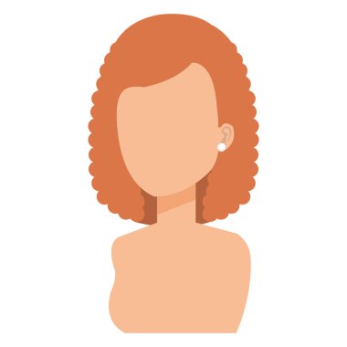 güzel ve genç kadın gömleksiz karakter