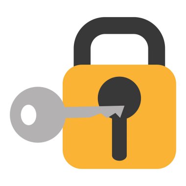 güvenli güvenli asma kilit ile anahtar