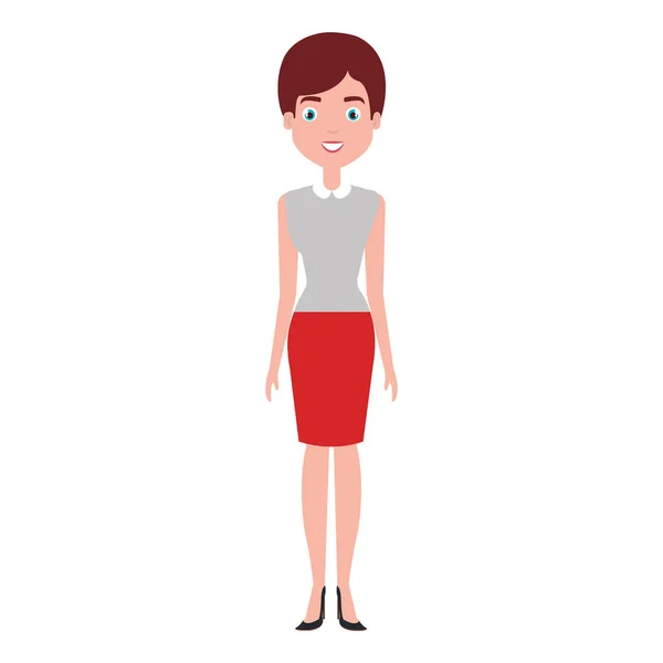 Hermosa mujer avatar carácter — Vector de stock