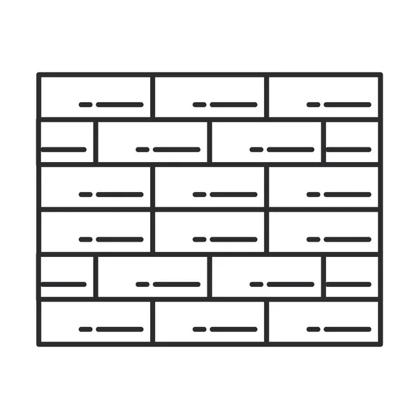 墙体砖孤立的图标 — 图库矢量图片