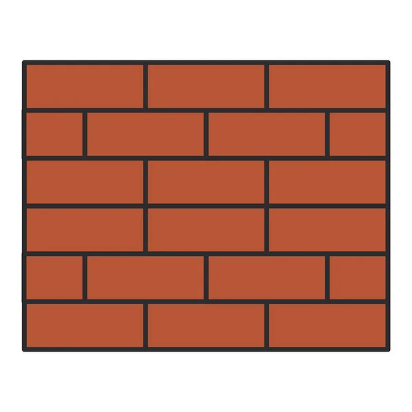 Briques murales icône isolée — Image vectorielle