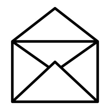 Zarf posta izole simgesi