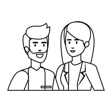 profesyoneller Doktorlar birkaç karakter avatarları