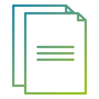 kağıt belge izole simgesi