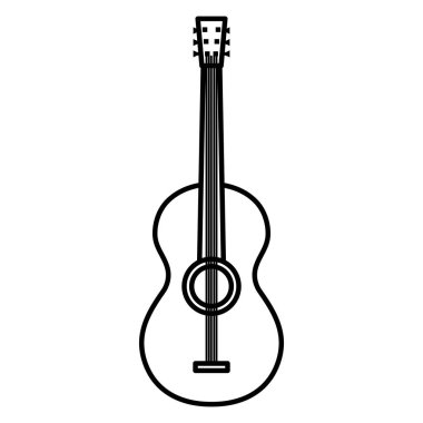 akustik gitar enstrümanı simgesi