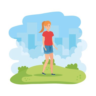 güzel ve genç kadın alanında