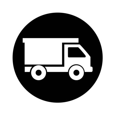 Damperli kamyon izole simge