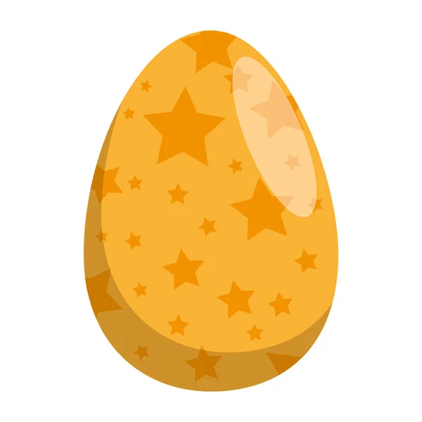 Покрашенное пасхальное яйцо со звездами — стоковый вектор