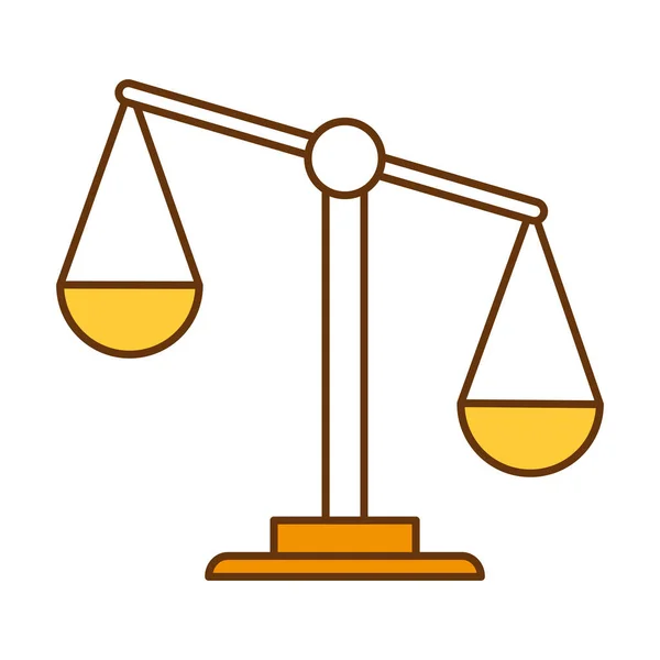 Escala de peso icono de justicia — Vector de stock