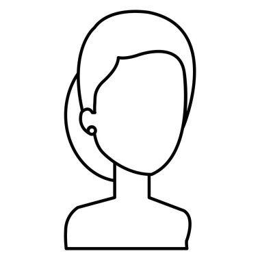 güzel ve genç kadın gömleksiz karakter