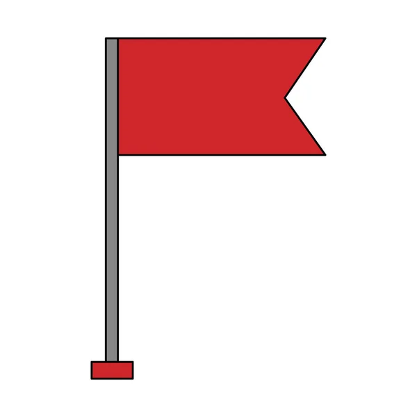 Vlag marker in stok geïsoleerde pictogram — Stockvector