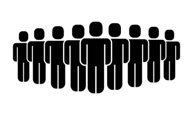 Grup insanların ekip çalışması silueti