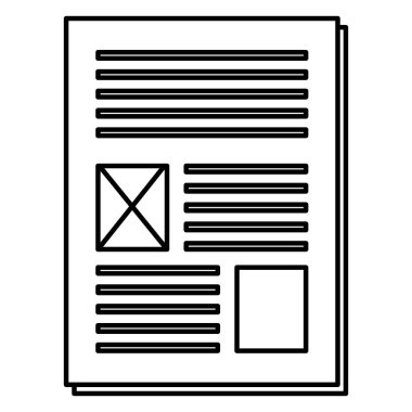 kağıt belge izole simgesi