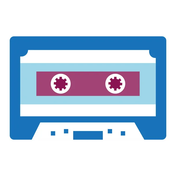 Retro cassette isolated icon — Stock Vector