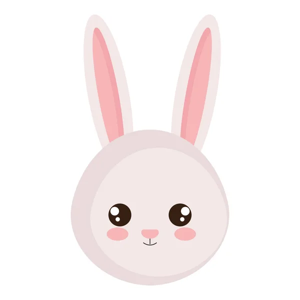 可爱的兔子头字符 — 图库矢量图片