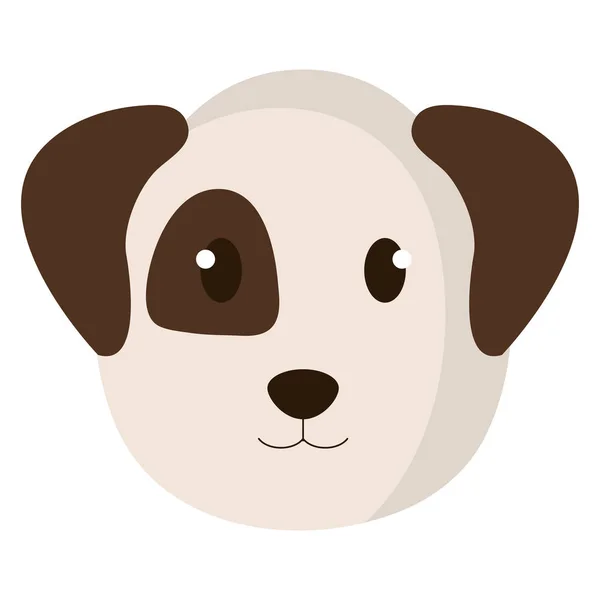 Tête de chien mignon animal amical — Image vectorielle