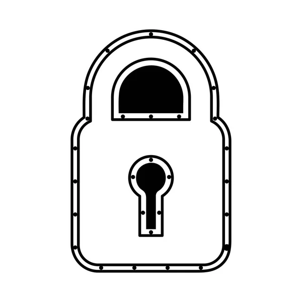 Kunci gembok aman terisolasi ikon - Stok Vektor