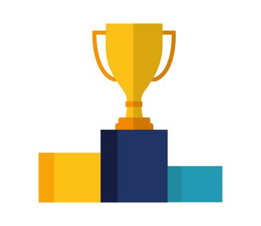 podyum kupa Ödülü izole simgesi