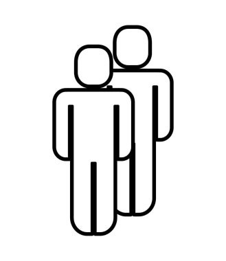 Çift rakam insan silueti