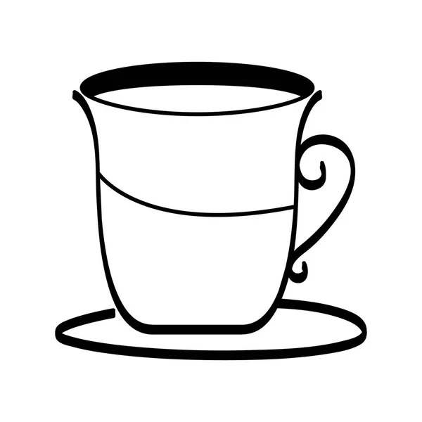 Koffie kopje drinken geïsoleerde pictogram — Stockvector