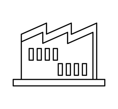 Fabrika bina izole simgesi