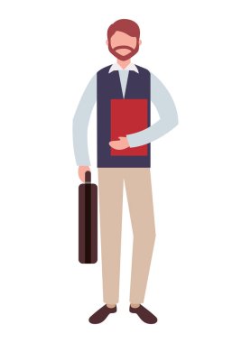 işadamı karakter ayakta şekil