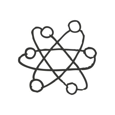 molekül atom izole simgesi