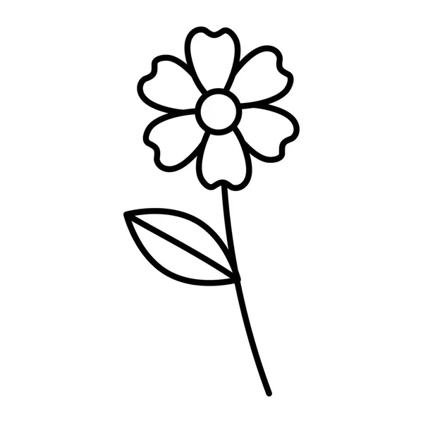 Hermosa flor dibujo monocromo — Vector de stock