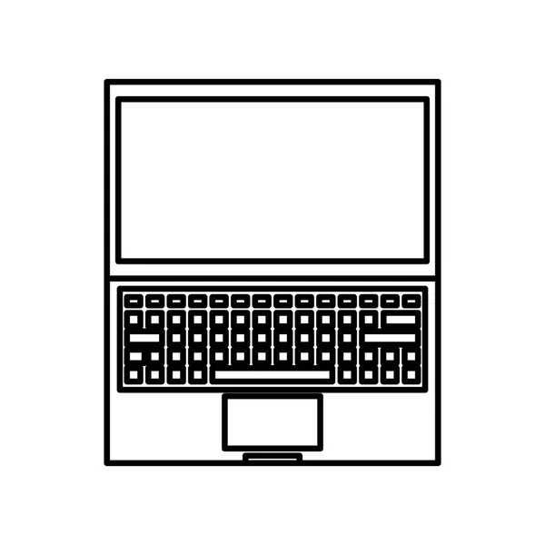 Ordenador portátil aislado icono — Vector de stock