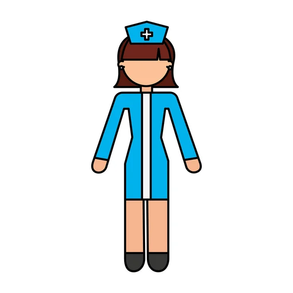Verpleegkundige avatar karakter pictogram — Stockvector