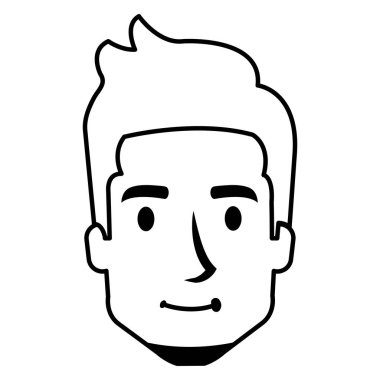 genç adam baş avatar karakter