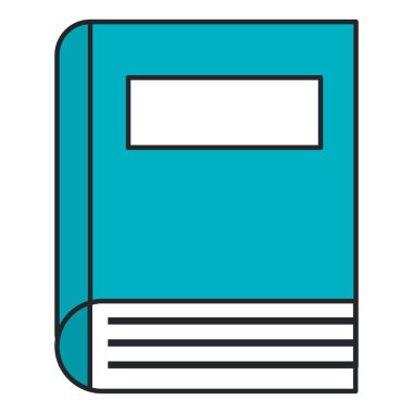 kitap okul izole simgesi